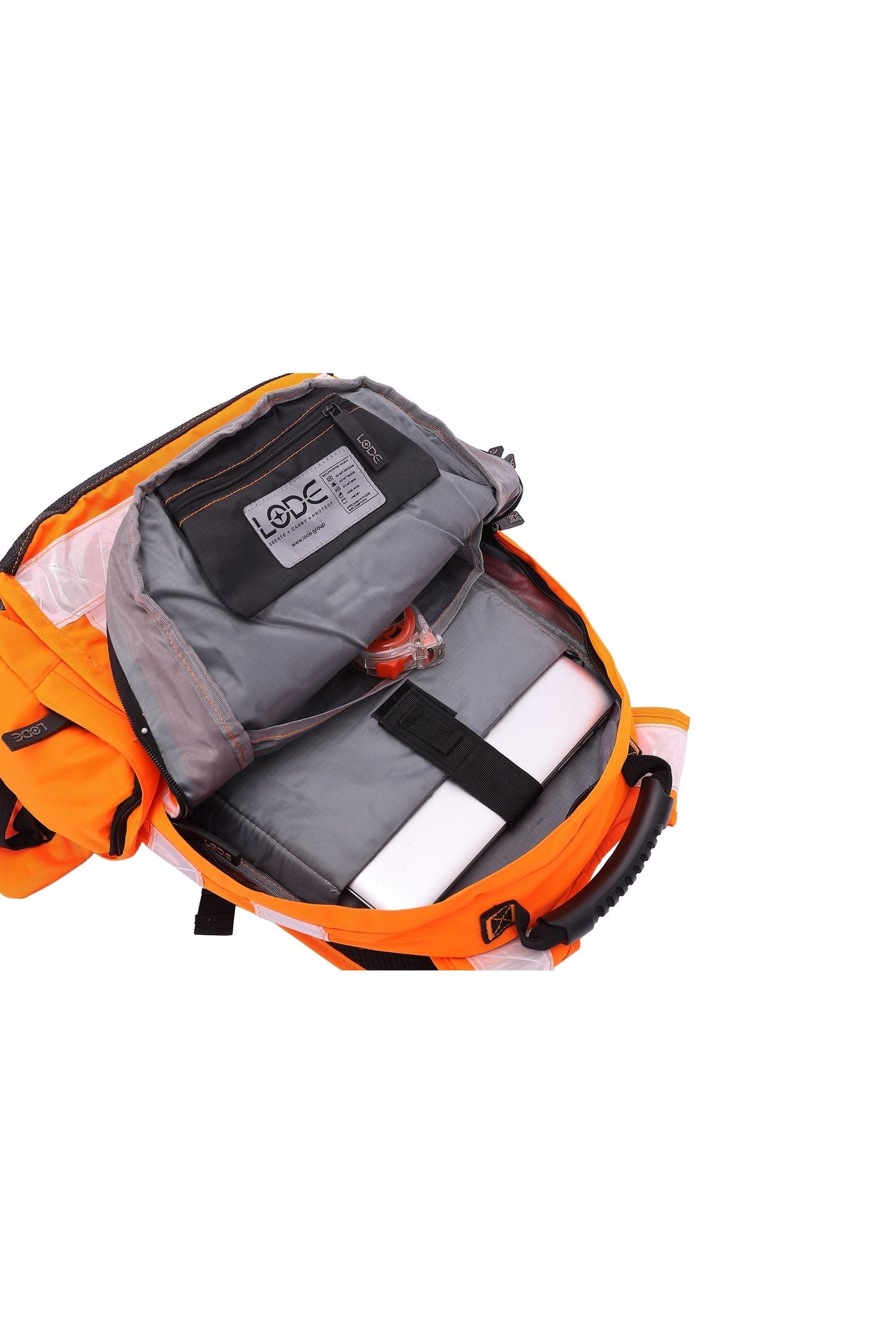 Hard Base Orange Rip-Clip Rucksack