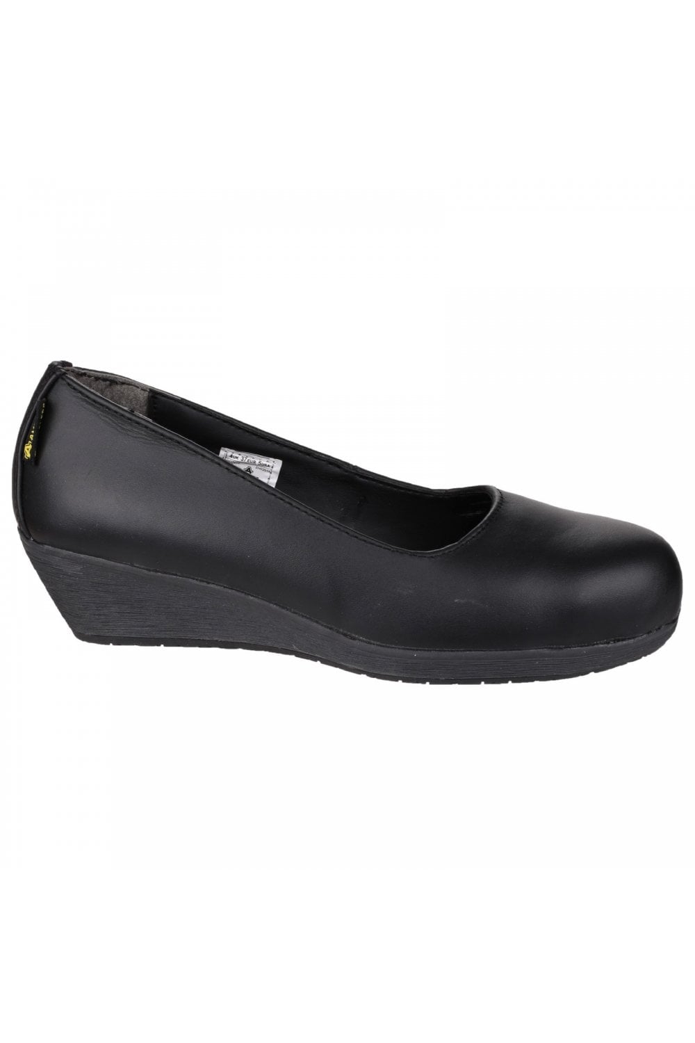 FS107 Antibacterial Memory Foam Slip on Wedged Safety Court Shoe