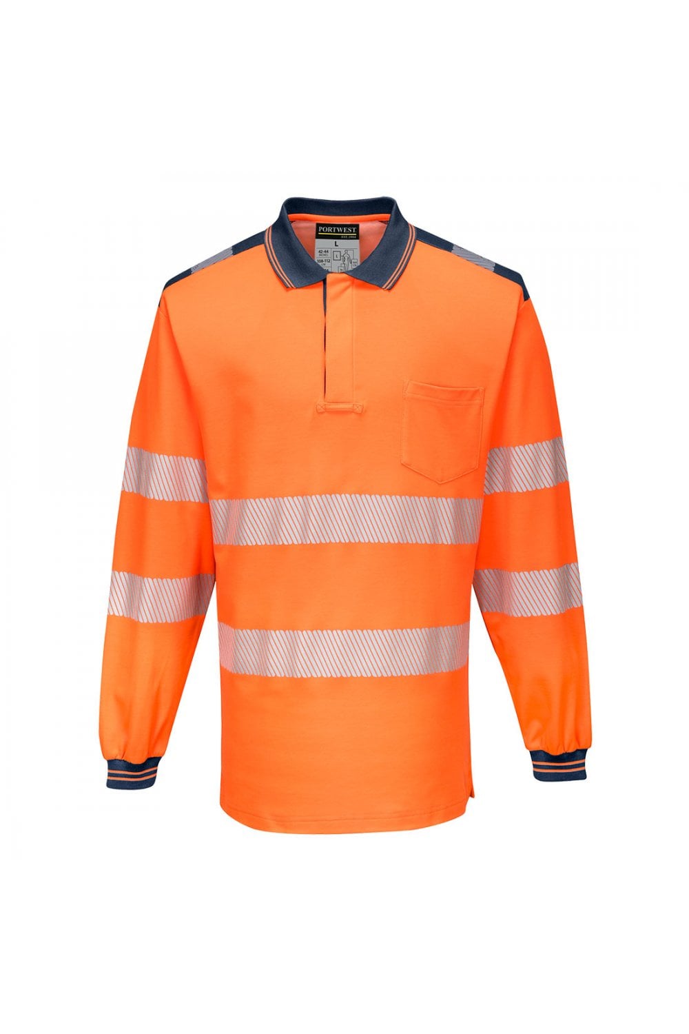 PW3 Hi-Vis Cotton Comfort Polo Shirt L/S