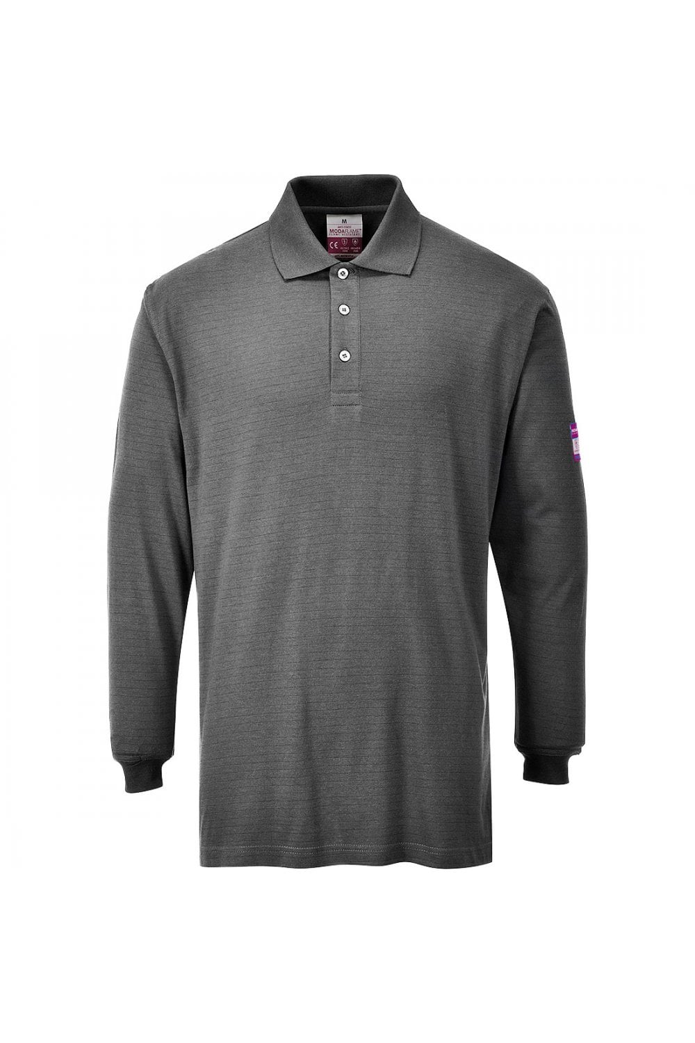 Flame Resistant Anti-Static Long Sleeve Polo Shirt