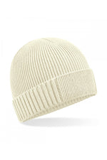 Organic cotton engineered patch beanie