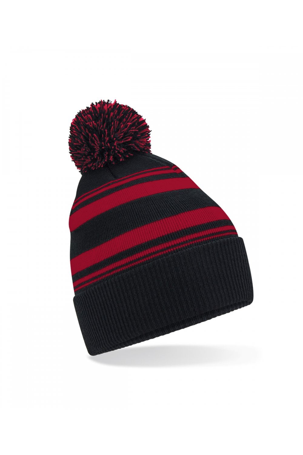 Striped fan beanie