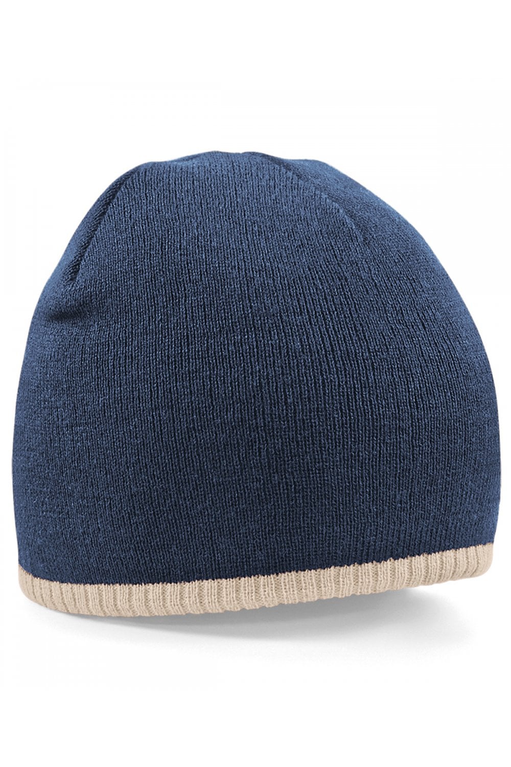 Two-tone pull-on beanie