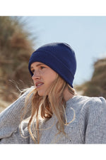 Organic cotton fine knit beanie