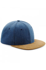 Suede peak snapback