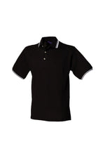 Double tipped collar and cuff polo shirt