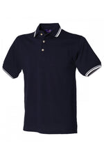 Double tipped collar and cuff polo shirt