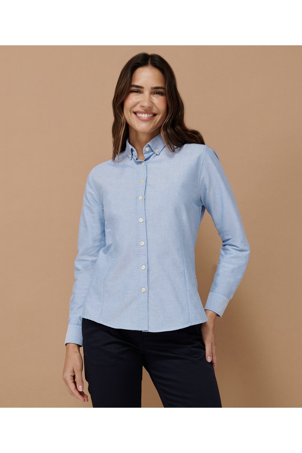 Women's modern long sleeve Oxford shirt