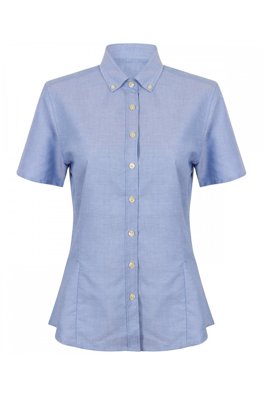 Women's modern short sleeve Oxford shirt