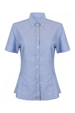 Women's modern short sleeve Oxford shirt